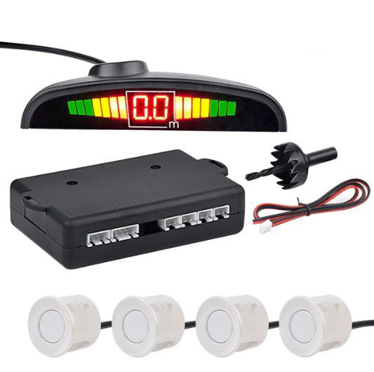 TÜRKÇE KONUŞAN PARK SENSÖRÜ LED GÖSTERGELİ BEYAZ SENSÖR resmi