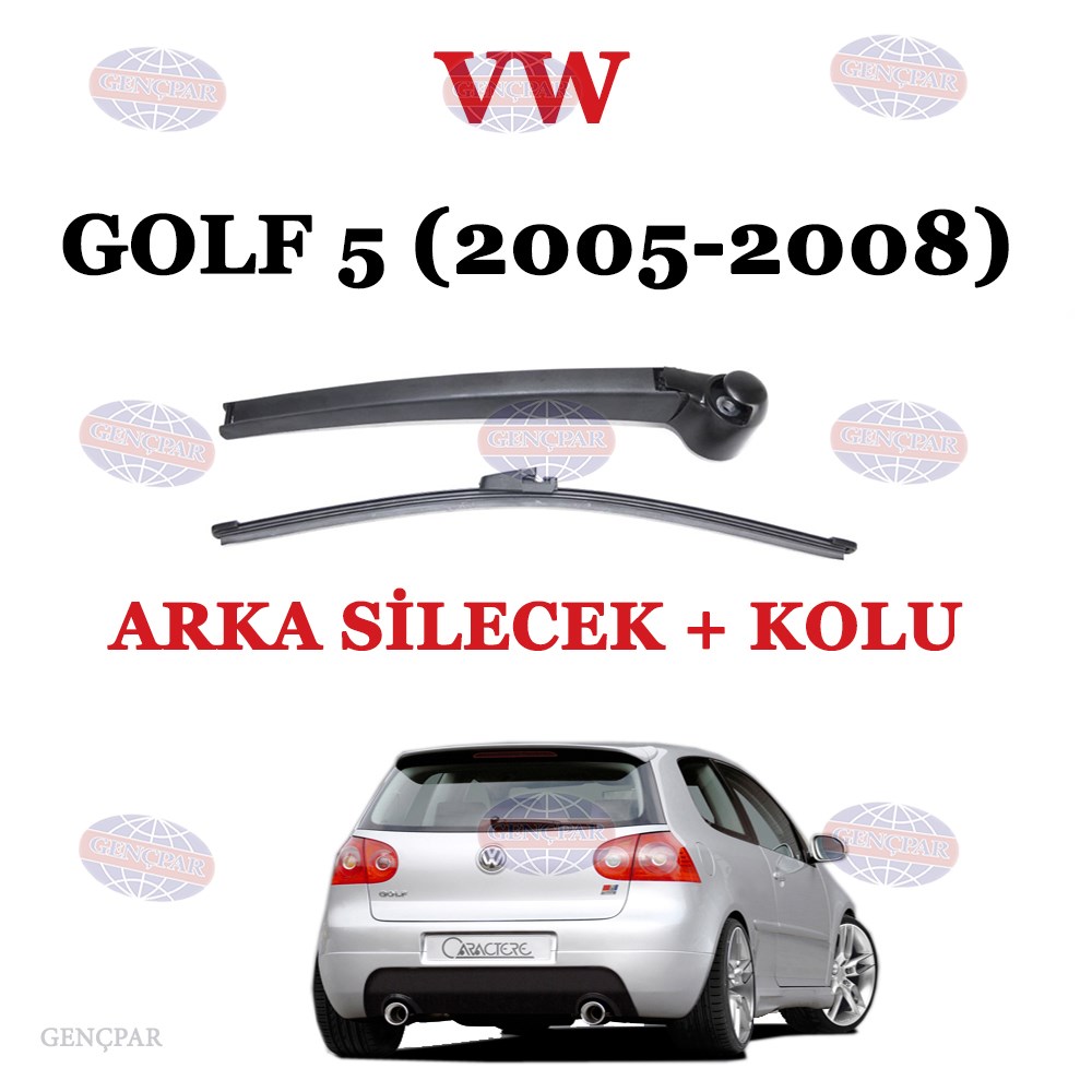 Vw Golf 5 Arka Silecek Kolu+Silecek Süpürgesi resmi