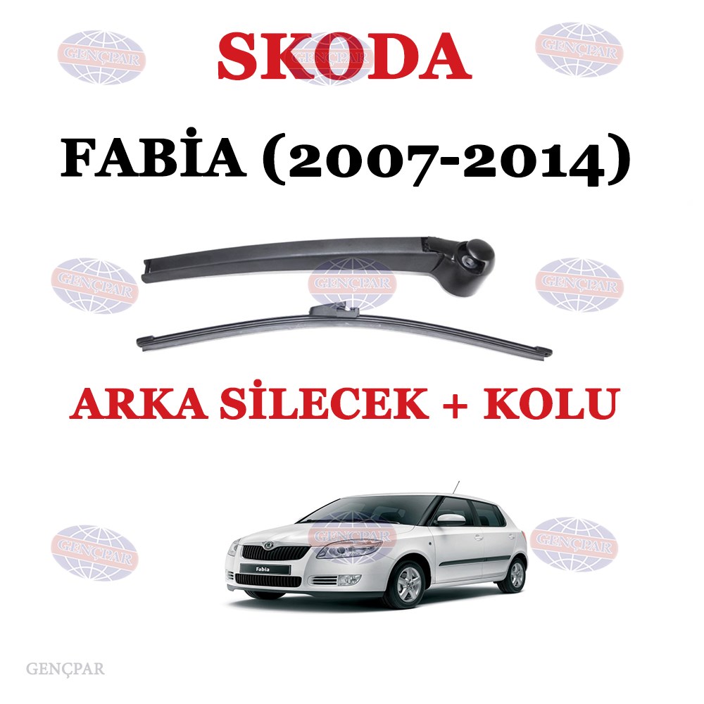 Skoda Fabia Arka Silecek Kolu+Silecek Süpürgesi resmi
