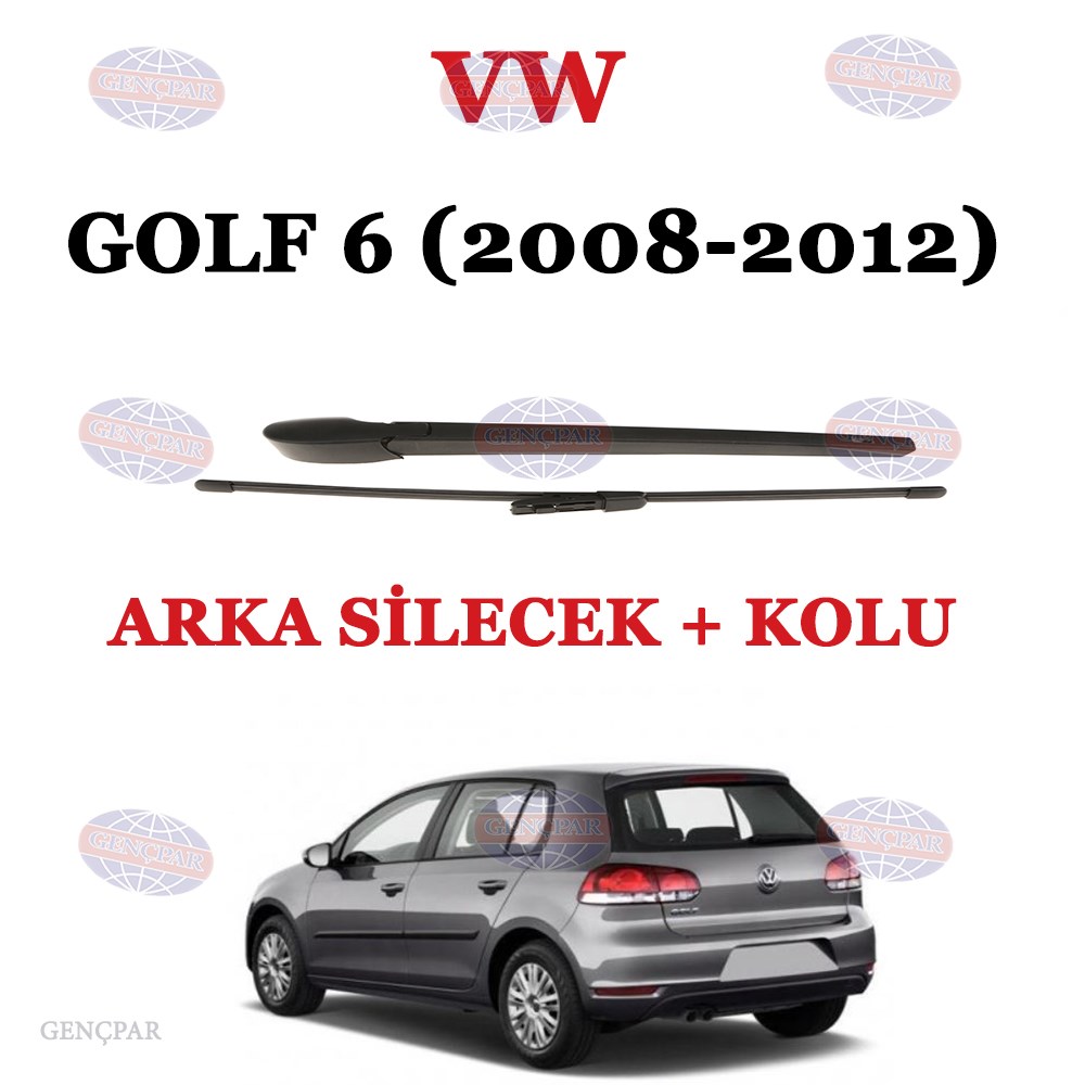 Vw Golf 6 Arka Silecek Kolu+Silecek Süpürgesi resmi