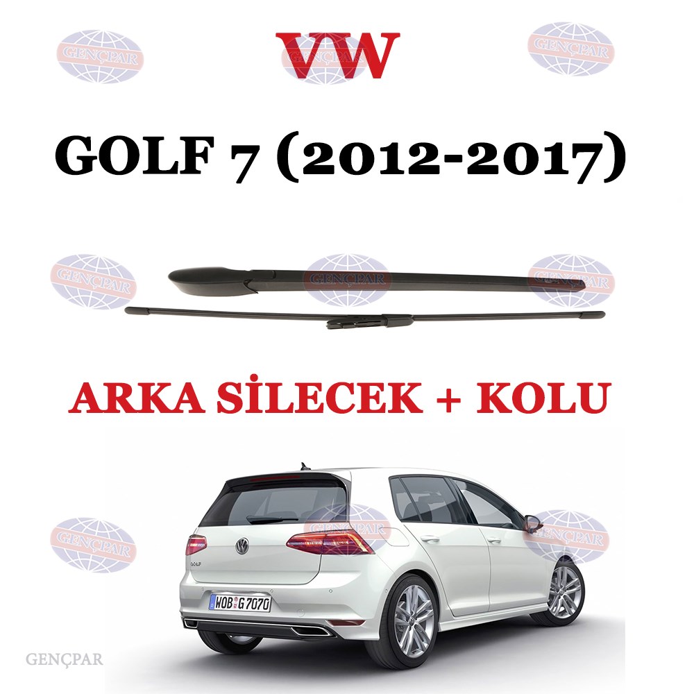 Vw Golf 7 Arka Silecek Kolu+Silecek Süpürgesi resmi