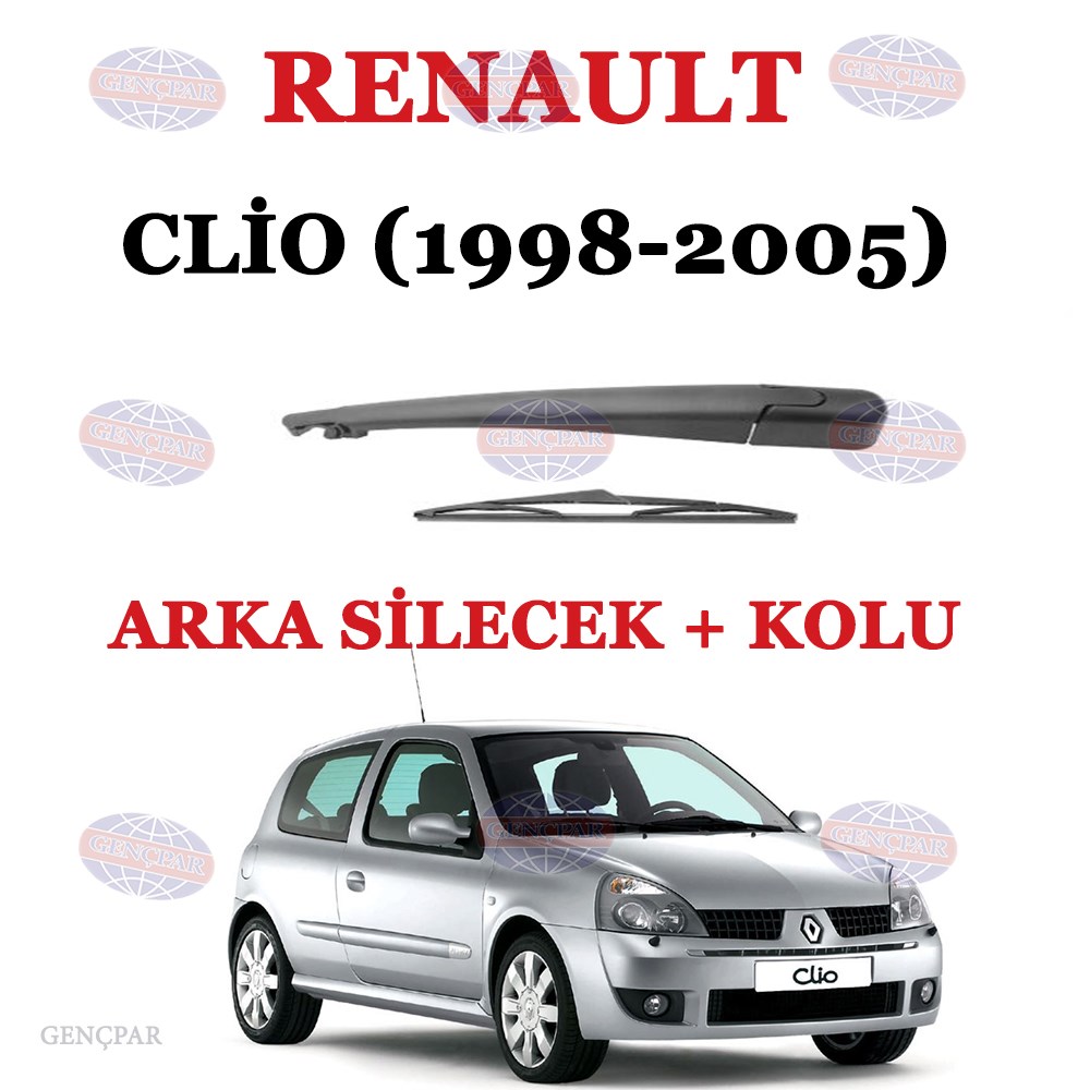 Renault Clio Arka Silecek Kolu+Silecek Süpürgesi resmi