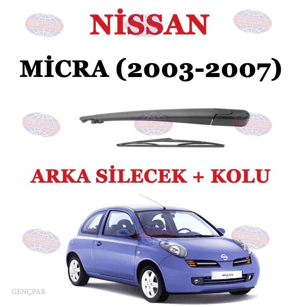 Nissan Micra Arka Silecek Kolu+Silecek Süpürgesi resmi