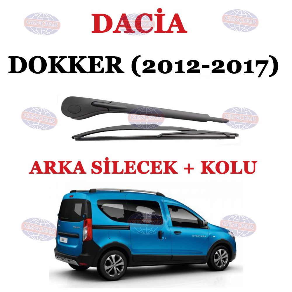 Dacia Dokker Arka Silecek Kolu+Silecek Süpürgesi resmi