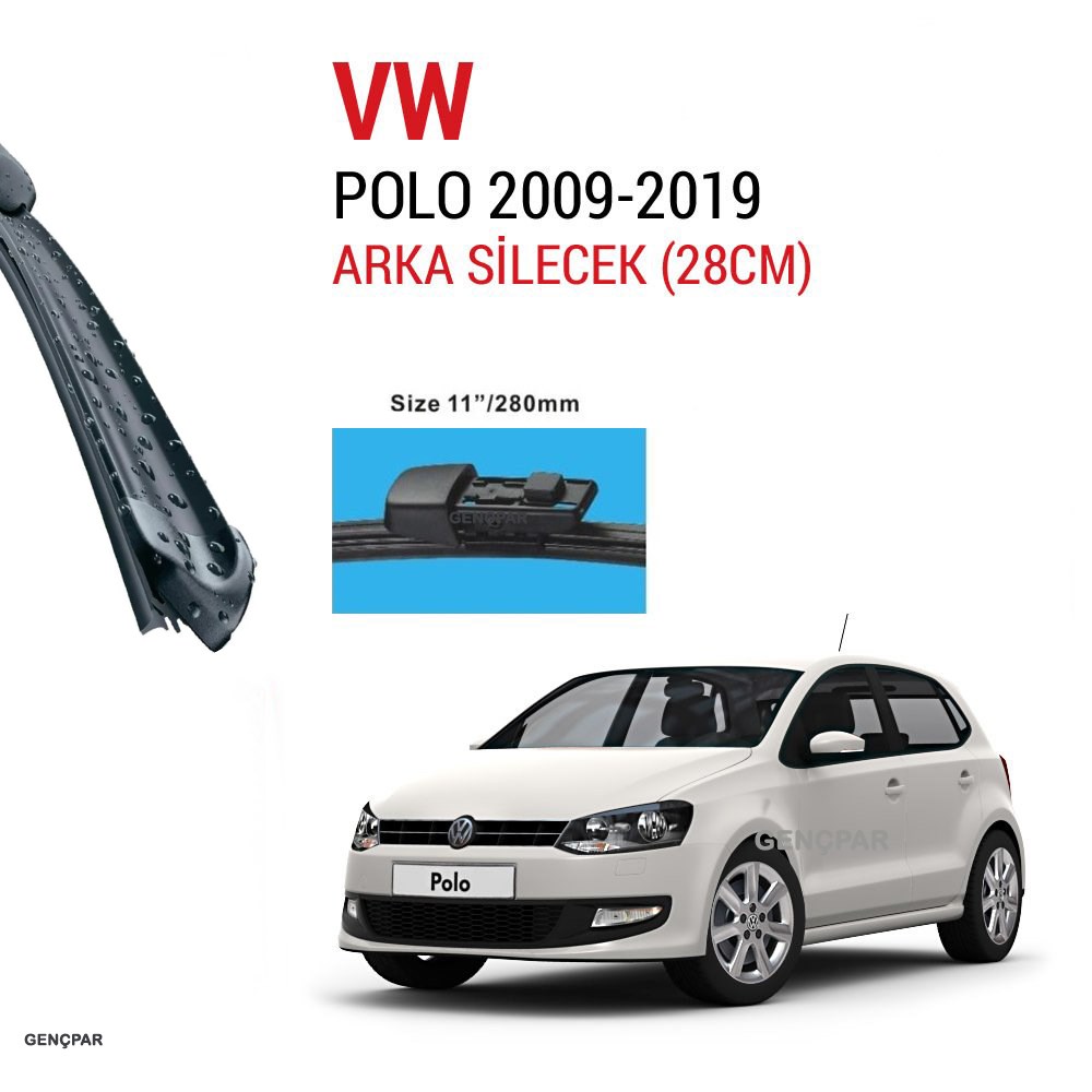 Vw Polo Arka Silecek 2009-2019 resmi