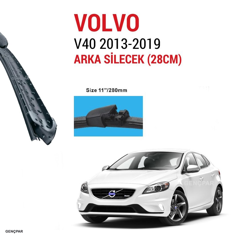 Volvo V40 Arka Silecek 2013-2019 resmi