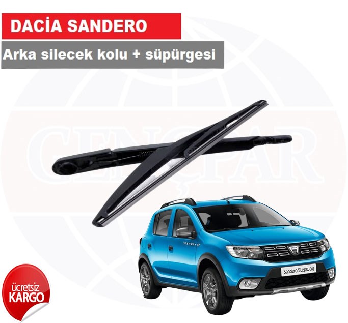 Dacia Sandero Arka Silecek Kolu + Silecek Süpürgesi resmi