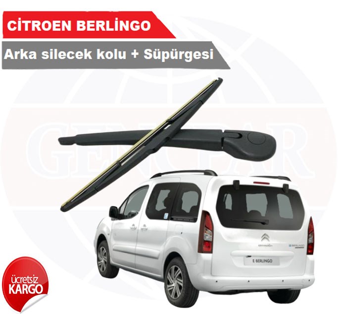 Citroen Berlingo Arka Silecek Kolu + Silecek Süpürgesi resmi