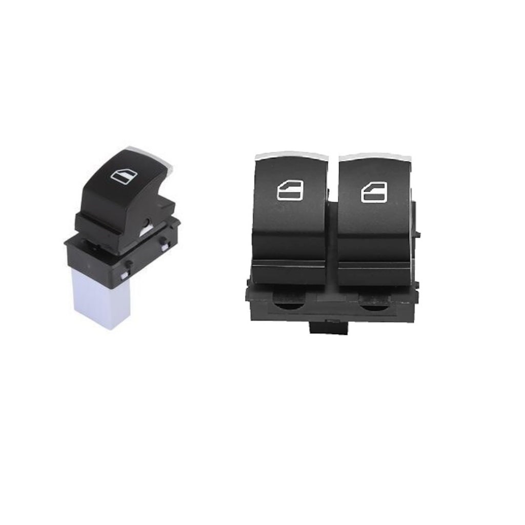 VOLKSWAGEN CADDY CAM AÇMA DÜĞMESİ ANAHTARI TAKIM 2004-2011 (KROM) resmi