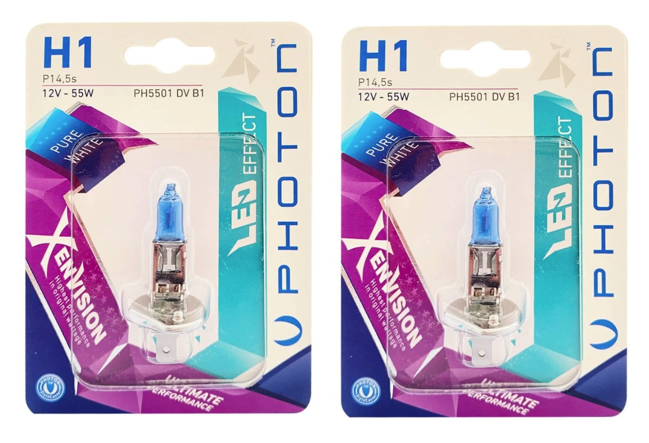 PHOTON H1 12V 55W XEN VİSİON BEYAZ IŞIK AMPÜL TAKIMI (2 ADET) resmi