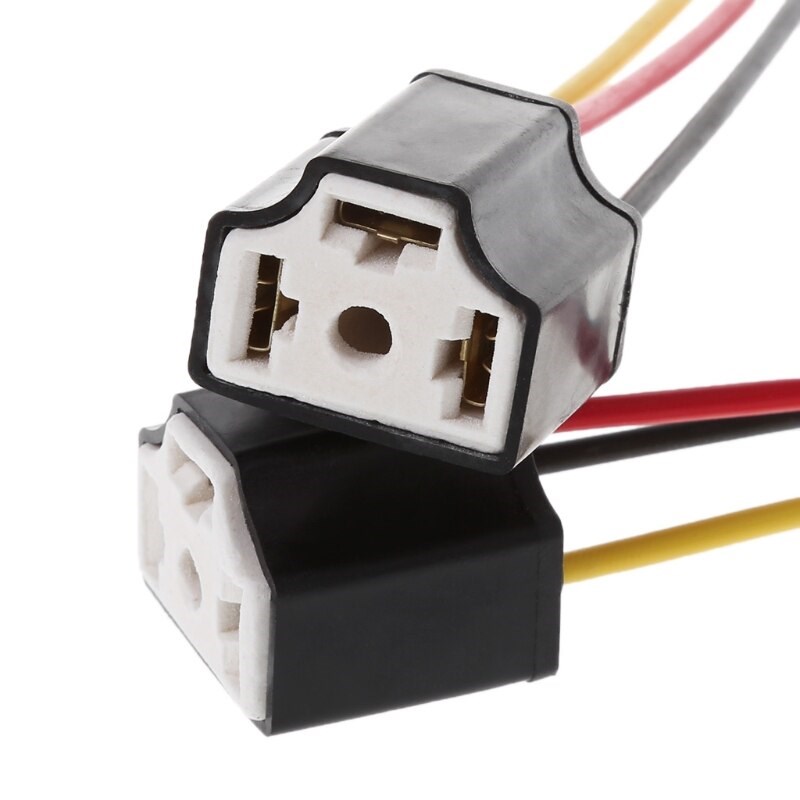 H4 Ampul Duyu Atom Far Fişi 2 Adet Seramik Soket resmi