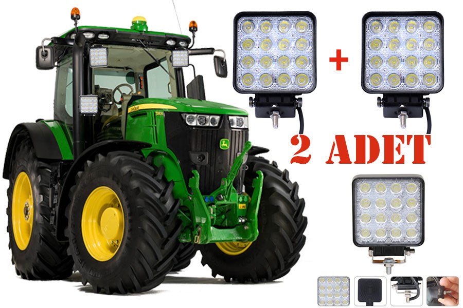 Traktör Led Kabin Lamba 16 Ledli 2 Adet resmi