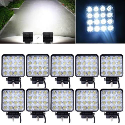 10 Adet 16 Led Off Road Sis Fari Sis Lambasi Çalisma Lambasi Proj resmi