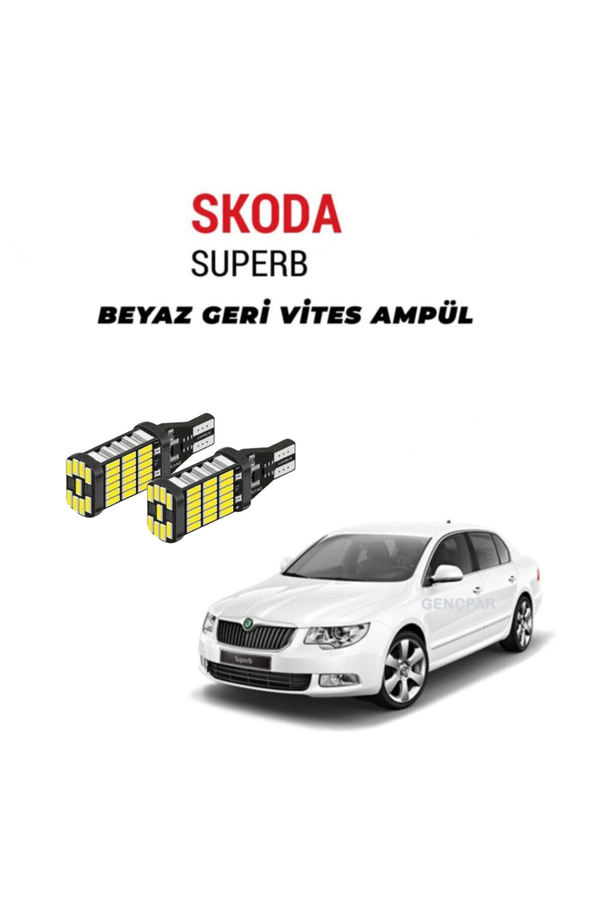 SKODA SUPERB II (2008-2012) GERİ VİTES AMPUL BEYAZ VE YÜKSEK IŞIK resmi
