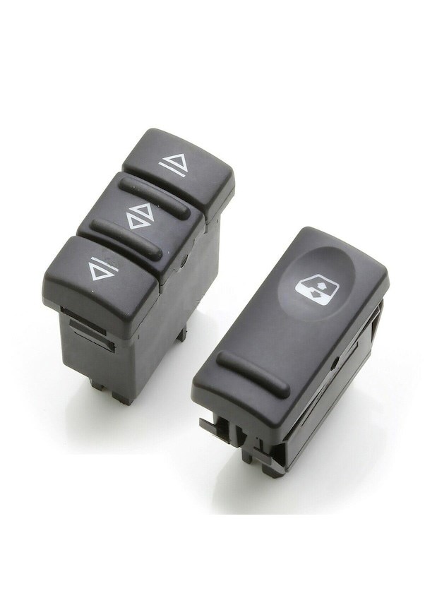 RENAULT 19 R19 SAĞ + SOL CAM DÜĞMESİ ANAHTARI TAKIMI 1988-1996 resmi