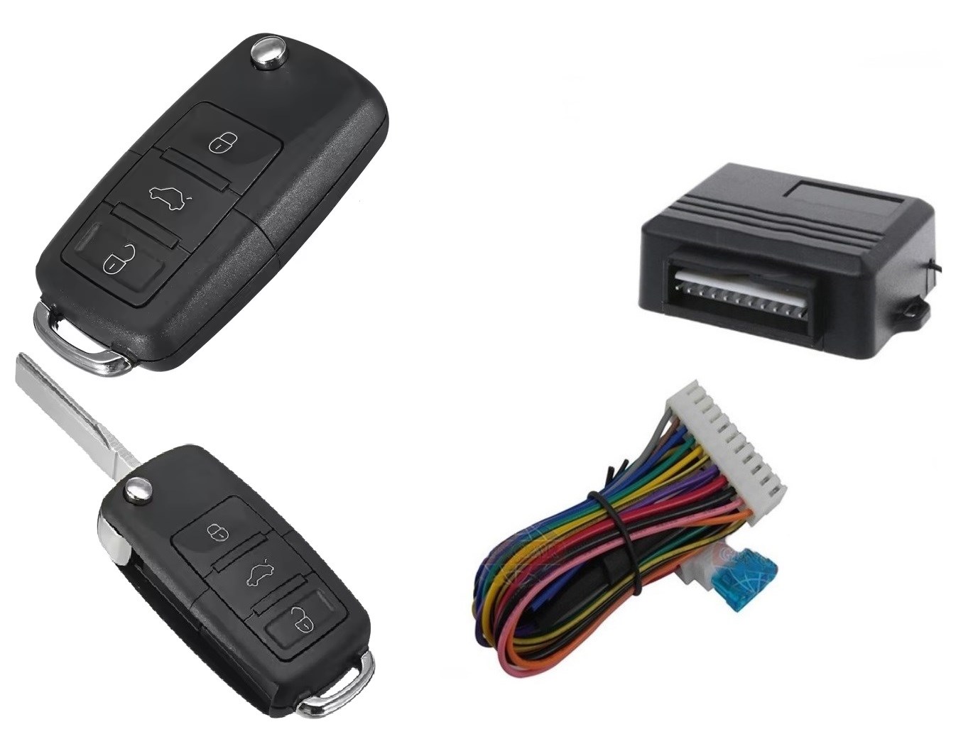 VW TİP AÇMA KAPAMA MERKEZİ KİLİT SETİ SUSTALI ANAHTARLI KUMANDA YENİ MODEL resmi