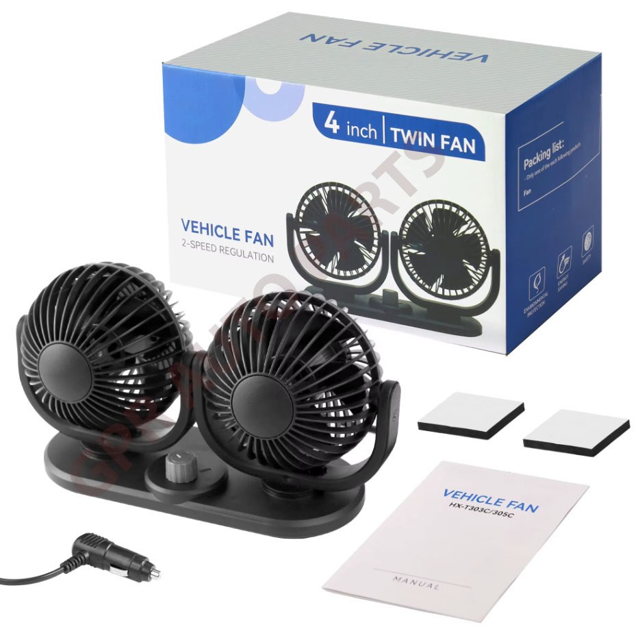 ARAÇ İÇİ TORPİDO ÜSTÜ 360 DERECE AYARLANABİLİR İKİLİ VANTİLATÖR FAN resmi