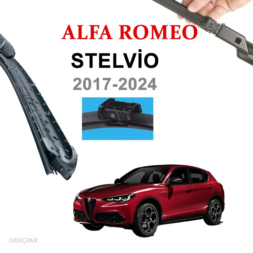 ALFA ROMEO STELVİO ÖN SİLECEK TAKIMI (2 ADET) 2017-2024 resmi