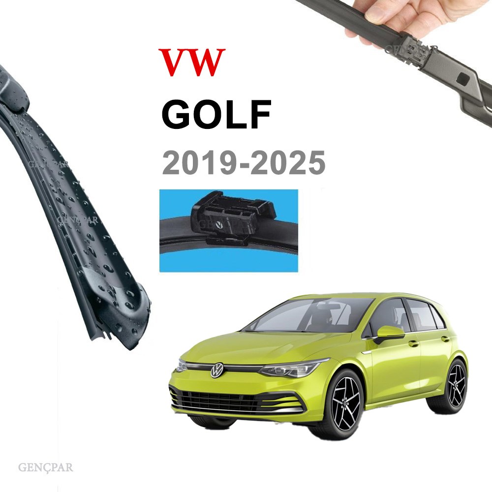 VW VOLKSVAGEN GOLF VIII 8  ÖN SİLECEK TAKIMI (2 ADET) 2019-2025 resmi