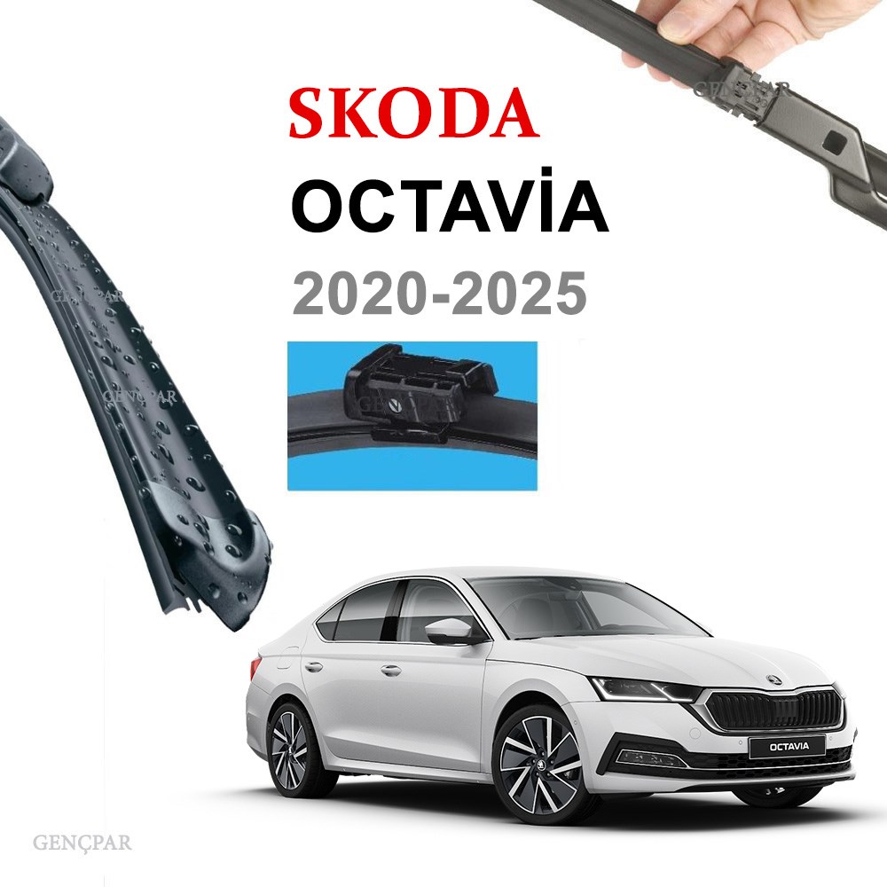 SKODA OCTAVİA ÖN SİLECEK TAKIMI (2 ADET) 2020-2025 resmi