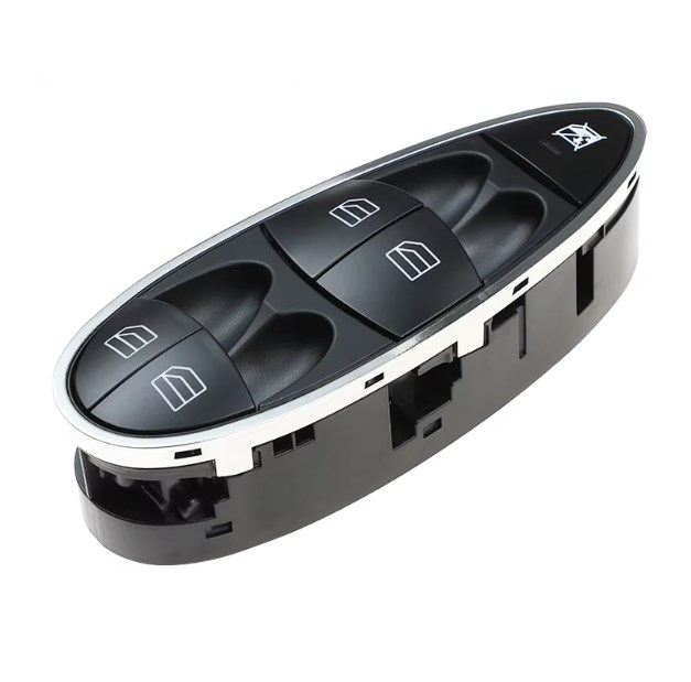 MERCEDES W211 SOL DÖRTLÜ CAM DÜĞMESİ ANAHTARI KROM 2003-2009 resmi