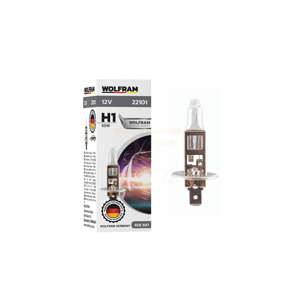 WOLFRAM 12V H1 AMPUL 55W STANDART AMPUL WOLFRAM 22101 resmi
