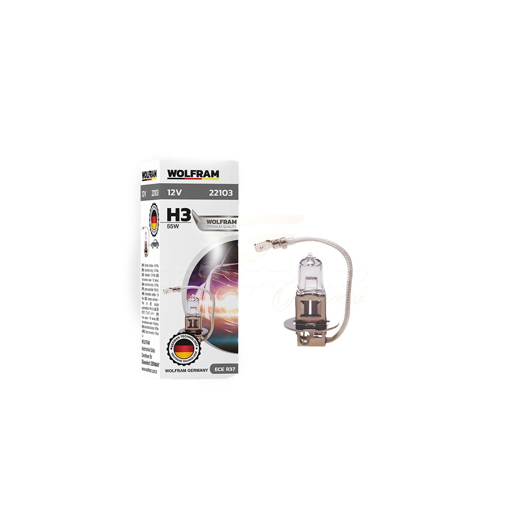 WOLFRAM 12V H3 AMPUL 55W STANDART AMPUL WOLFRAM 22103 resmi