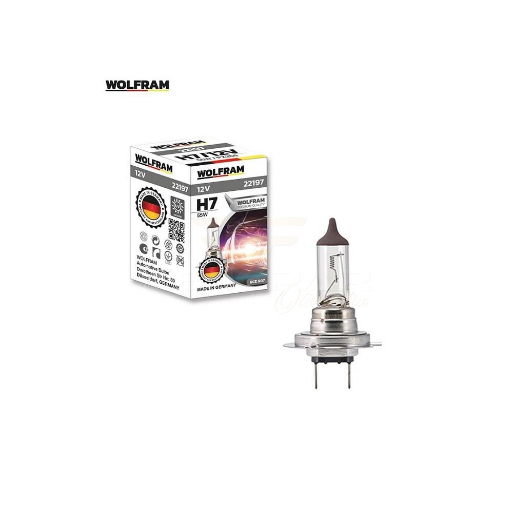 WOLFRAM 12V H7 AMPUL 55W STANDART AMPUL WOLFRAM 22197 resmi