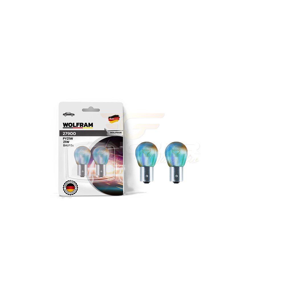 WOLFRAM 12V PY21W 93 AMPUL 21W YAKIN TIRNAK DİADEM AMPUL WOLFRAM 27900 2 ADET resmi