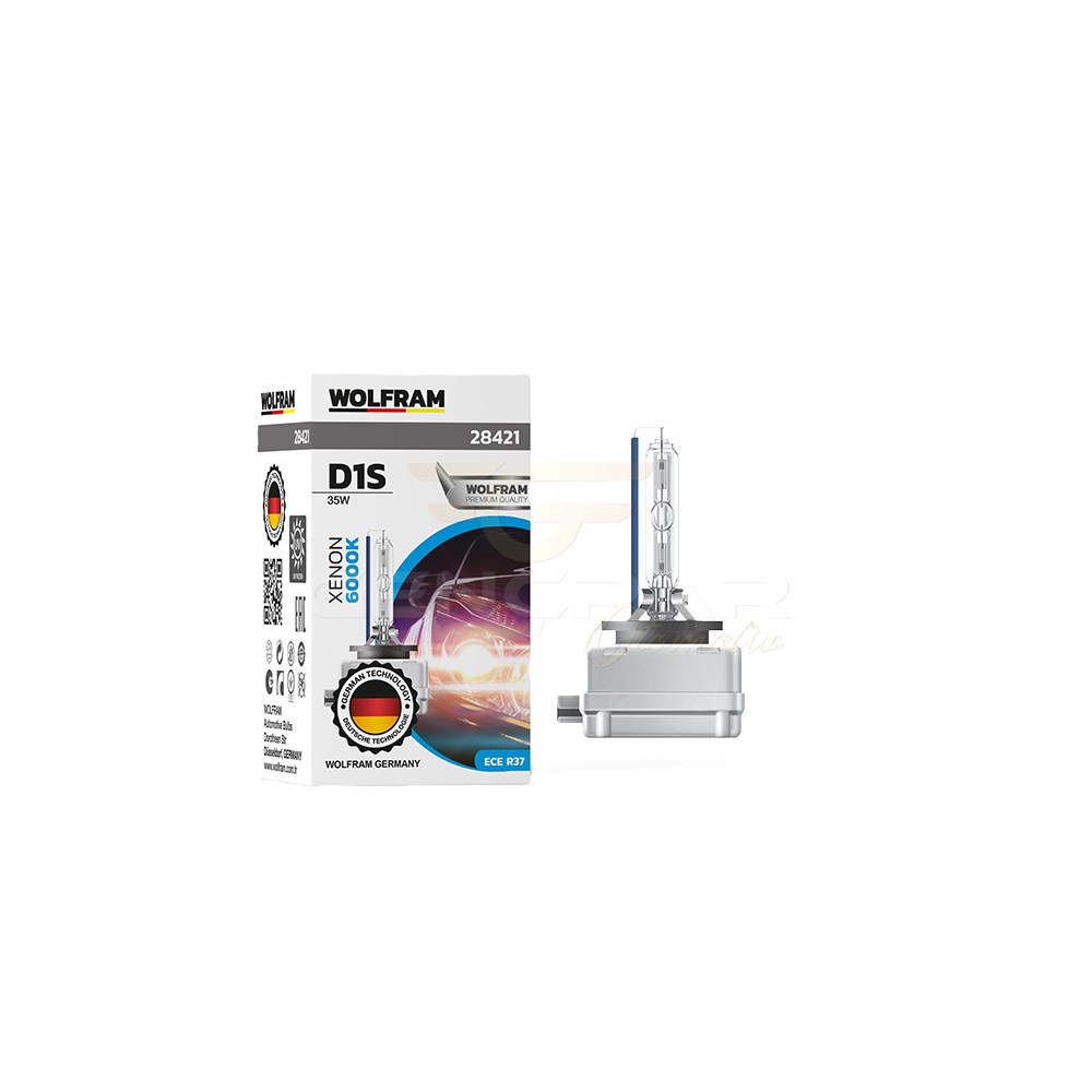 WOLFRAM D1S XENON AMPUL BEYAZ IŞIK 12V 35W 6000K WOLFRAM 28421 1 ADET resmi