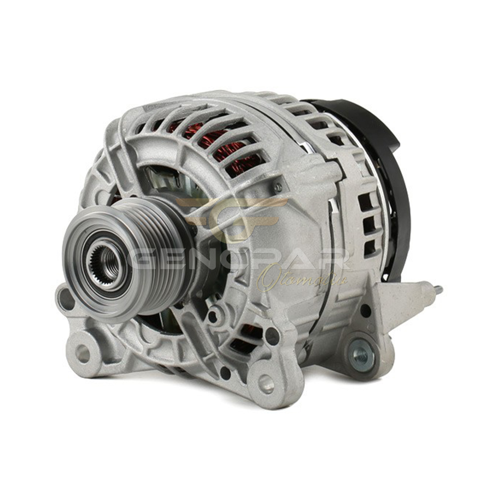 VOLKSWAGEN CADDY CC CRAFTER GOLF JETTA PASSAT POLO SCIROCCO TİGUAN TRANSPORTER TOURAN ALTERNATÖR SARJ DİNAMO 140A (L-DFM) SOKETLİ 12 VOLT resmi
