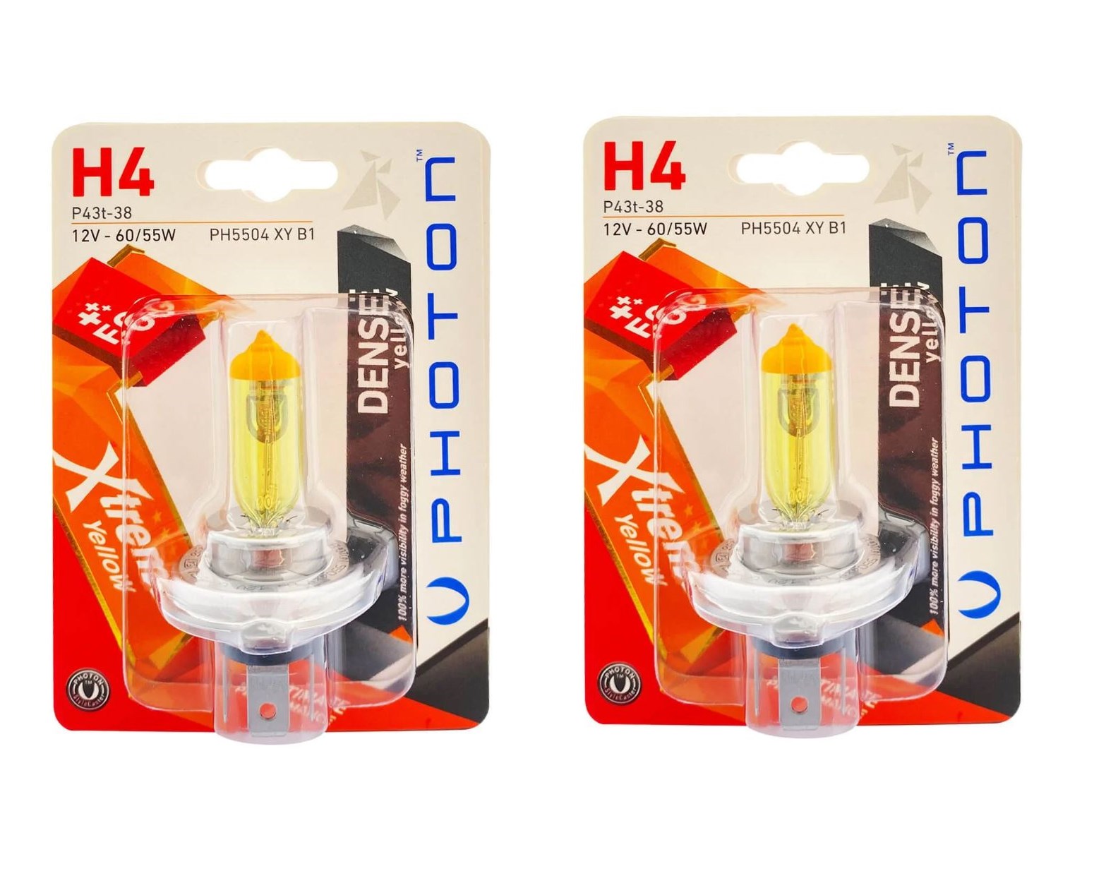 PHOTON H4 XTREME YELLOW LİMON SARISI FAR AMPÜLÜ TAKIMI (2 ADET) resmi