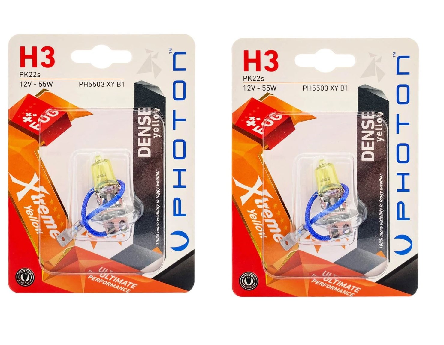 PHOTON H3 XTREME YELLOW LİMON SARISI FAR AMPÜLÜ TAKIMI (2 ADET) resmi