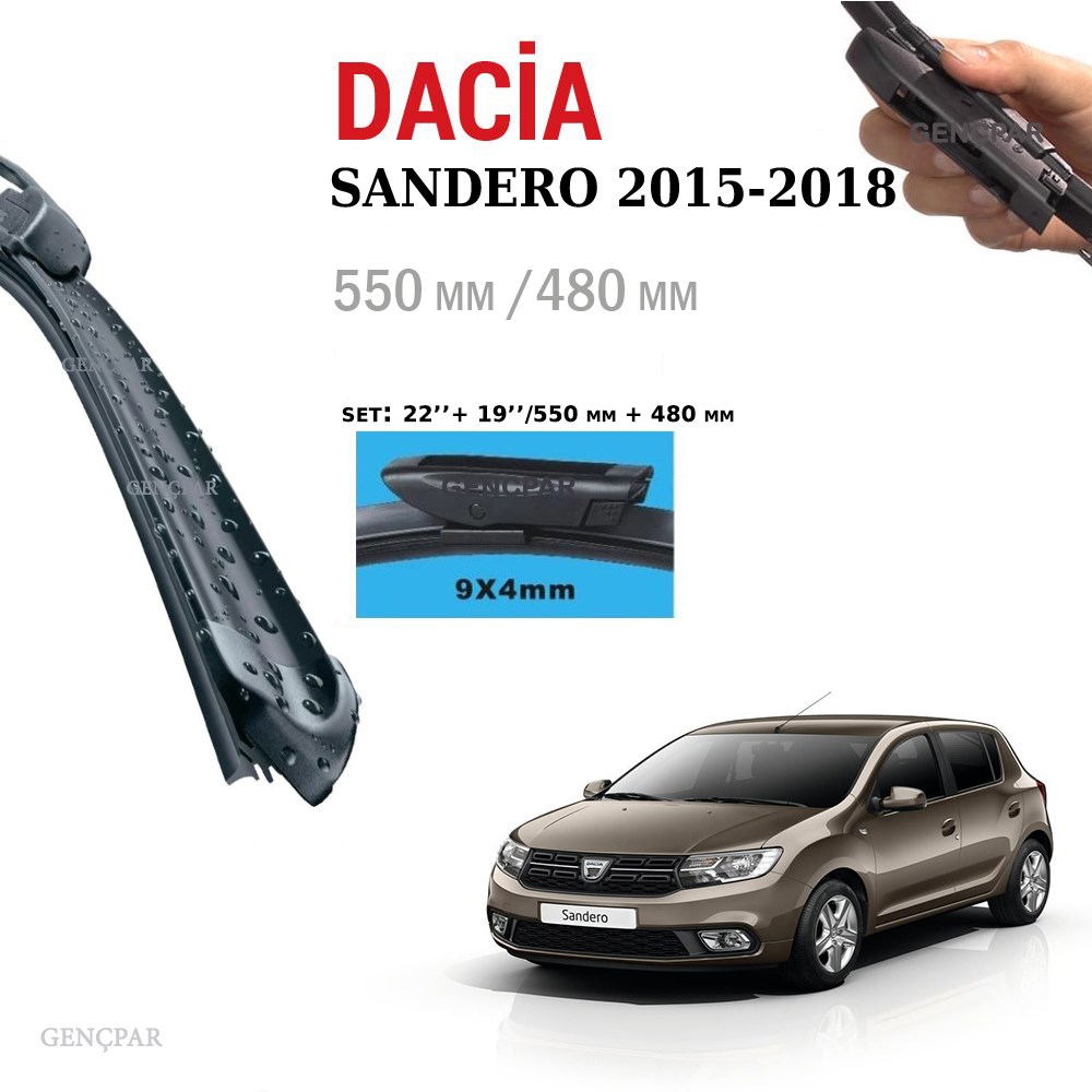 DACİA SANDERO SİLECEK TAKIMI (2015-2018) resmi