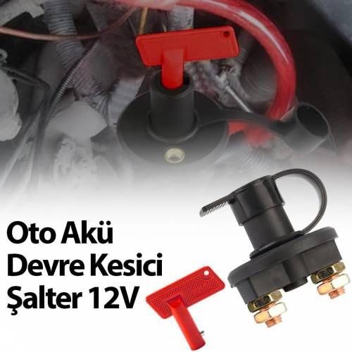 Oto Akü Devre Kesici Şalter 12V resmi