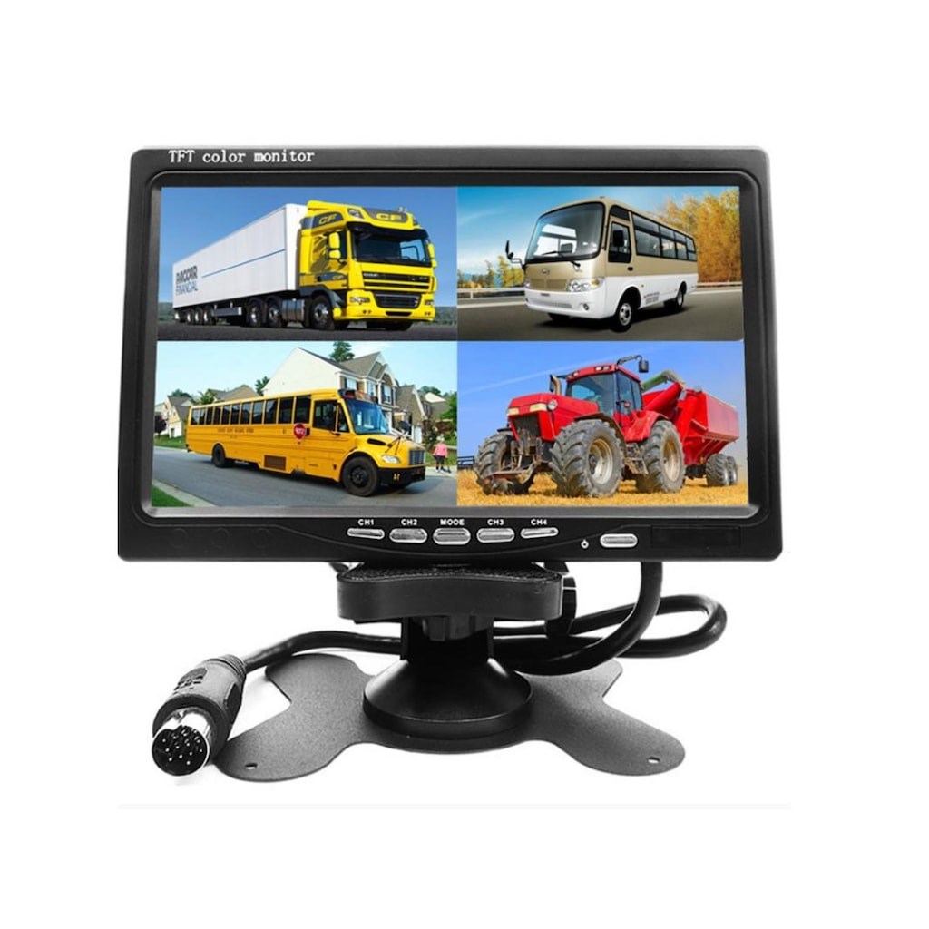 7 Inch Araç Içi Kamera Monitörü Geri Vites Uyumlu resmi