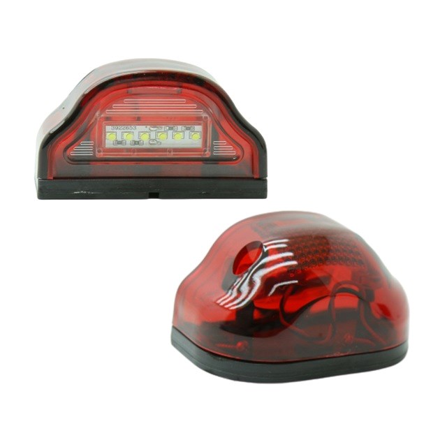 LEDLİ PLAKA LAMBASI KIRMIZI COBRA TİP (2 ADET) 12-24V resmi