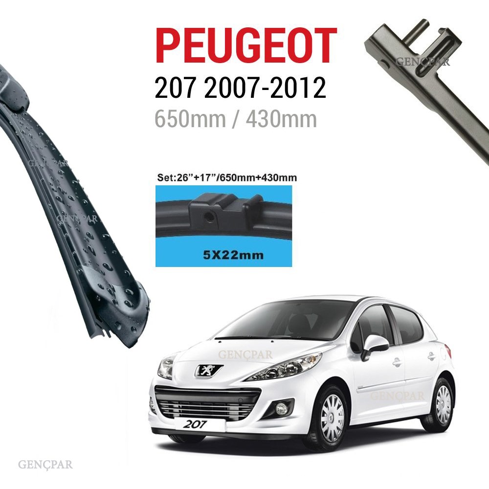 Peugeot 207 Silecek Takımı 2007-2012 resmi