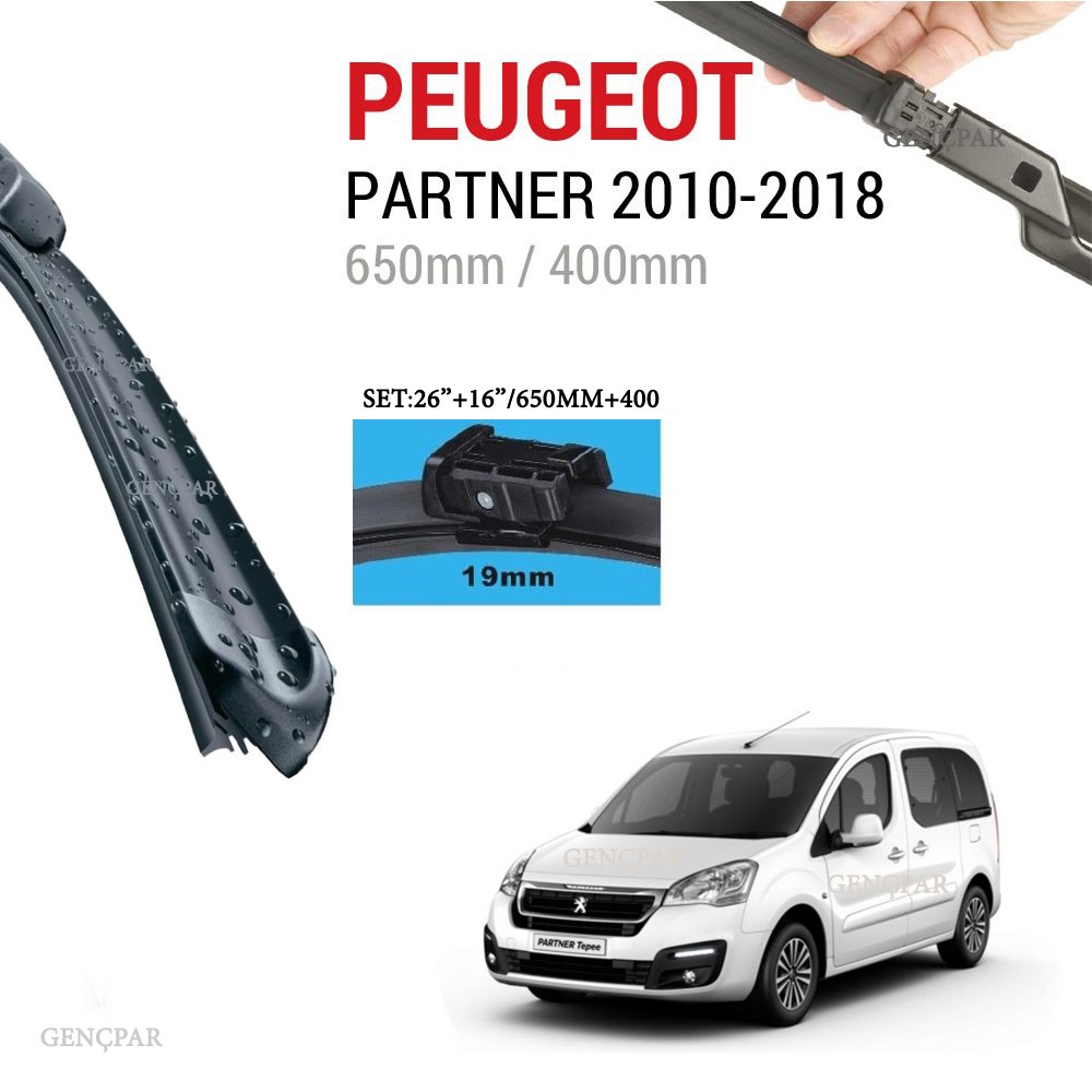 Peugeot Partner Silecek Takımı 2010-2018 resmi