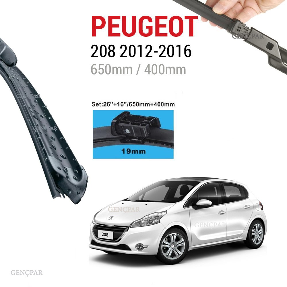 Peugeot 208 Silecek Takımı 2012-2016 resmi