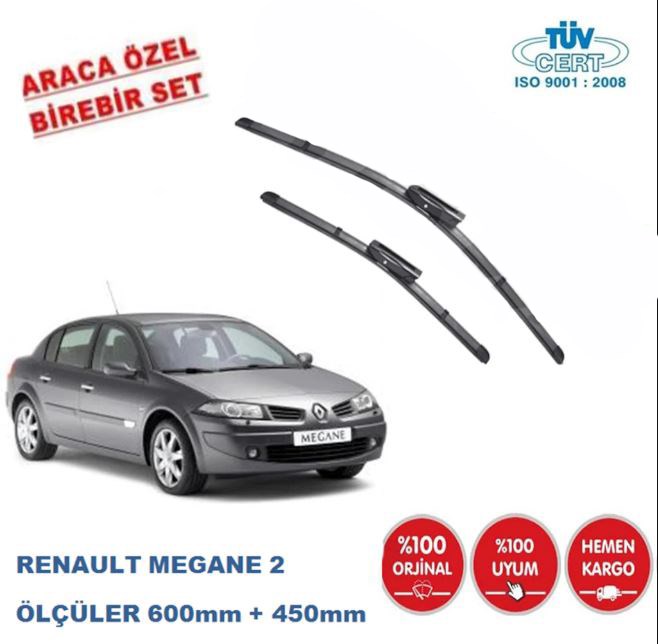 Renault Megane 2 Ön Cam Silecek Takımı resmi